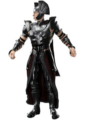 Obraz premium 3D illustration of a light skinned fantasy knight in fantasy armor. Perfect for medieval-themed projects, game design, or epic storytelling, book covers, RPG visuals, or fantasy art collections. 