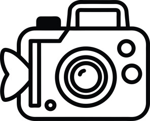 Underwater Camera Icon Outline Vector illustration