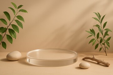 Serene Minimalist Arrangement with Organic Elements