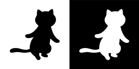 cute cat silhouettes in various poses. Perfect for t-shirt prints, stickers, and pet-related designs.
