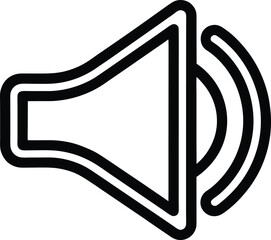 Volume Up Icon Outline Vector illustration