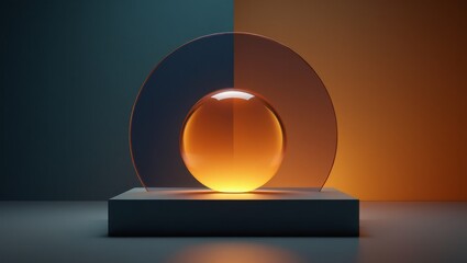Glowing Orb on Pedestal