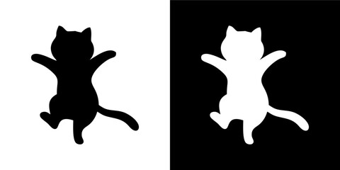 cute cat silhouettes in various poses. Perfect for t-shirt prints, stickers, and pet-related designs.