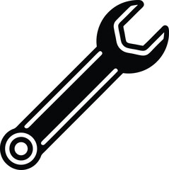 Wrench Icon Outline Vector illustration