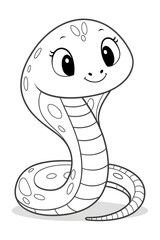 Fototapeta premium Colouring page for kids, hand drawn vector illustration of a cartoon, pre school Colouring page, animal Colouring page, flower Colouring page, adult Colouring page,printables 