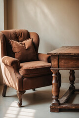 old fashioned armchair