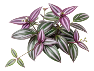 Vibrant tradescantia zebrina houseplant showcases striking purple and green leaves, adding beauty to any indoor space