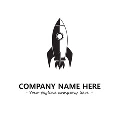 Rocket silhouette logo company design vector illustration