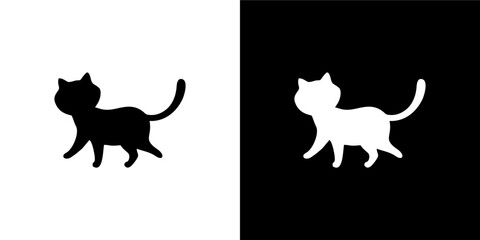 cute cat silhouettes in various poses. Perfect for t-shirt prints, stickers, and pet-related designs.