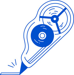 Correction Tape Illustration in Blue