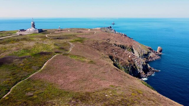 Vue a&eacute;rienne de la Pointe du Raz, Finist&egrave;re, Bretagne