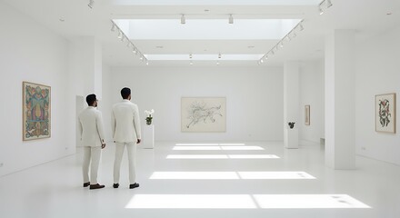 白の静寂、光射す空間