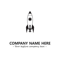 Rocket silhouette logo company design vector illustration