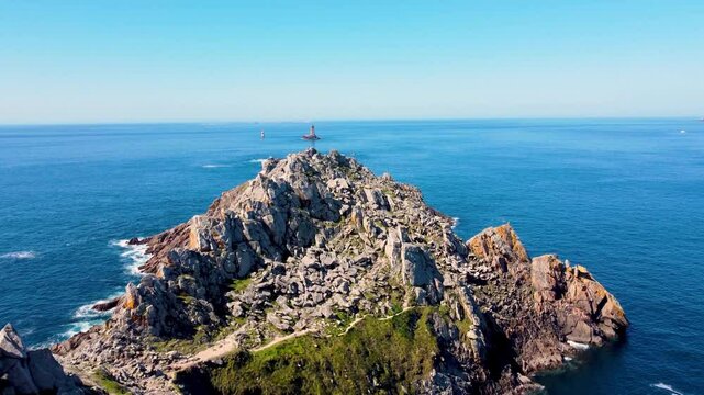 Vue a&eacute;rienne de la Pointe du Raz, Finist&egrave;re, Bretagne
