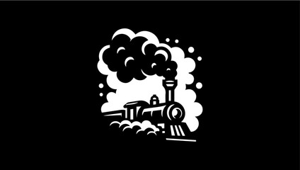 train smoke icon, train, cloud, smoke, mall train logo icon vector 