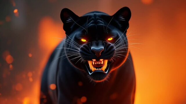 black panther seamless motion video loop
