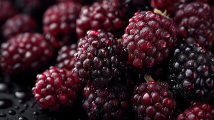 Fresh ripe boysenberries
