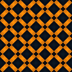 Striking orange and black diamond pattern. Seamless repeat ideal for Halloween crafts, website backgrounds, and print materials. Downloadable high-resolution JPG file.
