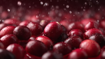 Fresh ripe cranberries