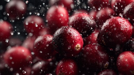 Fresh ripe cranberries