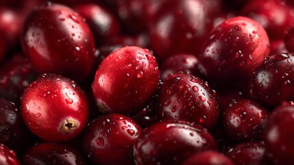 Fresh ripe cranberries