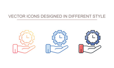 Time Management icon design with white background stock illustration