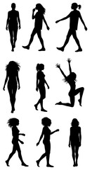 Fototapeta premium Silhouette Serenade AI Generated