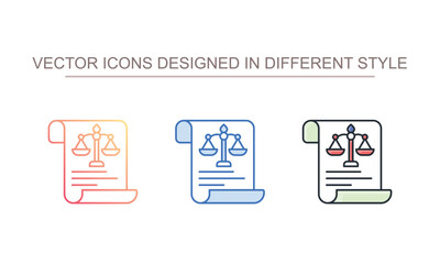 Legal Paper icon design with white background stock illustration