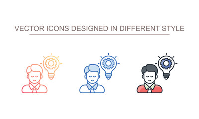 Founder icon design with white background stock illustration