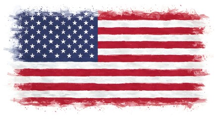 Patriotic American Flag Grunge Texture, Distressed Design,  Stars and Stripes Image