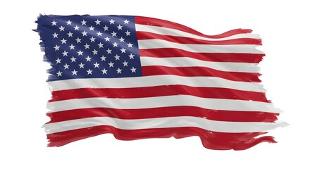 High-Resolution Image of a Waving American Flag Stars and Stripes