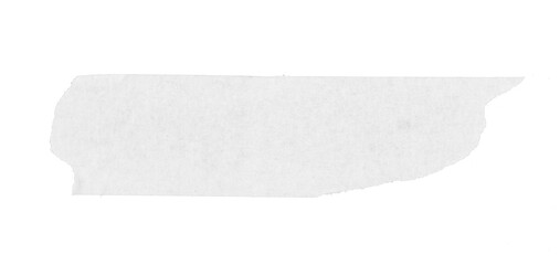 piece of white ripped paper tape isolated on white or transparent png