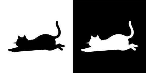 Stretching Kitty Silhouette Variation  © iChan Design