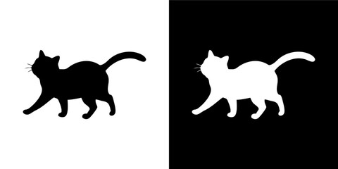 Purring Cat Outline Variation  © iChan Design