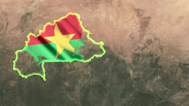 A cinematic intelligence briefing map of Burkina Faso. Perfect for intelligence briefings, secret missions, and covert operations.
15 sec clip of a zoom in and outline of Burkina Faso with flag.
1080p