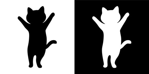 Feline Leaping Silhouette Variation  © iChan Design