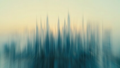 Blurred cityscape at dawn