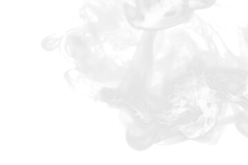 abstract bright white smoke corner with flowing smooth air isolated on white or transparent png