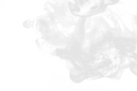 abstract bright white smoke corner with flowing smooth air isolated on white or transparent png