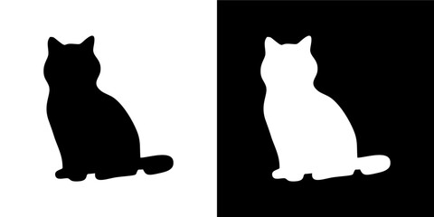 Purring Cat Outline Variation  © iChan Design