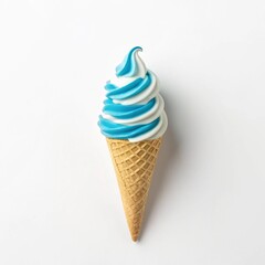 blue and white ice cream