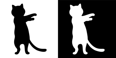 Playful Cat Silhouette Variation  © iChan Design
