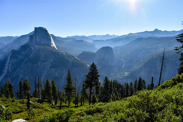 Obraz premium View of Half Dome from Glacier Point, Yosemite National Park, California