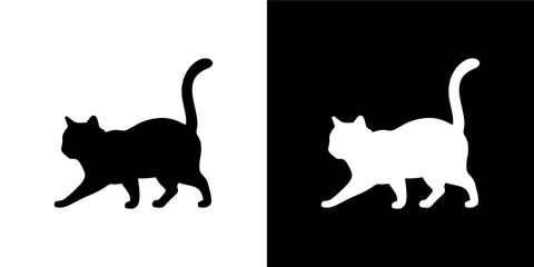 Feline Leaping Silhouette Variation  © iChan Design