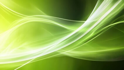Obraz premium Abstract flowing curves in light green and white