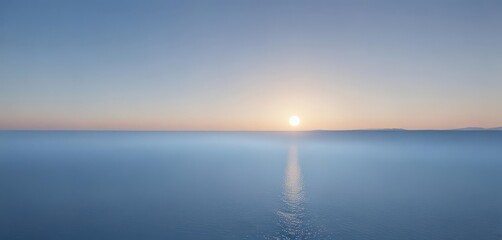 Fototapeta premium Gentle ombre from pale to deep sky blue, calming effect , modern, digital