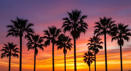 Sunset Silhouette Serenade AI Generated