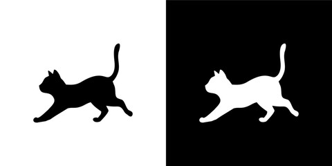 Cat Stretching in Silhouette Variation  © iChan Design