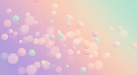 Obraz premium Pastel gradient background with floating spheres