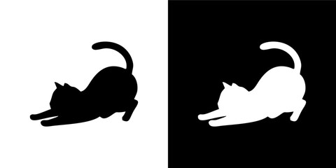 Playful Cat Silhouette Variation  © iChan Design